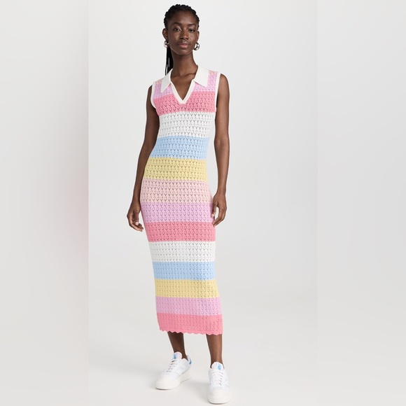 English Factory Knit Stripe Sleeveless Dress In Multi Size S - Picture 10 of 16